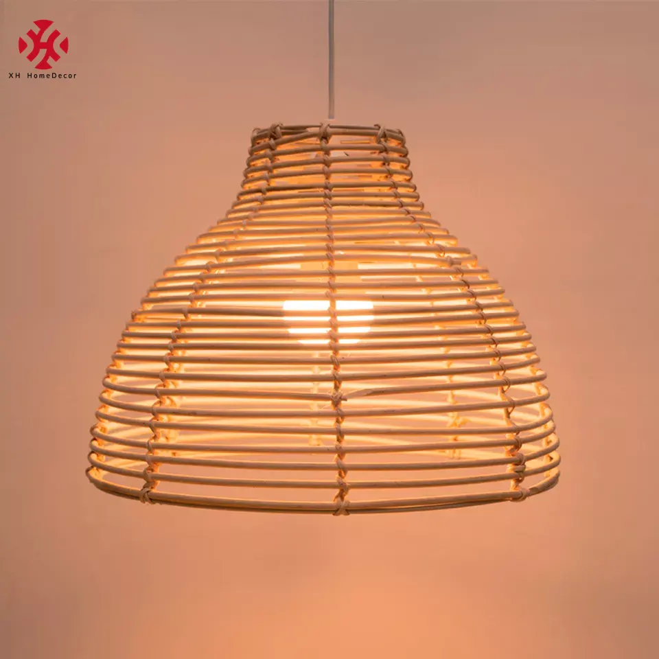 Xh pingente nórdico para decoração, minimalismo, decoração para casa, vime, boêmio, decoração, iluminação, lâmpada feita à mão