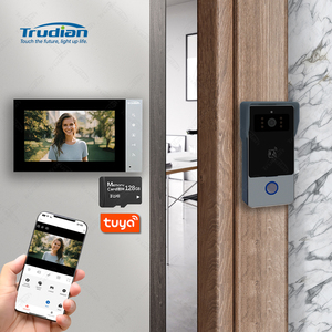 Trudian OEM 2 cables Ip RFID Desbloqueo Puerta Teléfono Anillo Cámara Timbre Interfono Video Sistema de intercomunicación remoto para seguridad de villas - Product Image 1