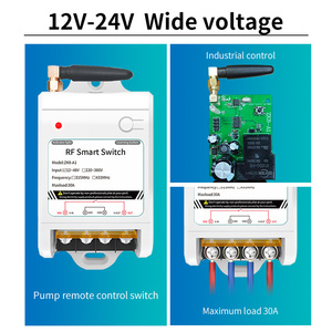 Telecomando Wireless a tensione larga 12V-48V 1 canale ON/OFF del ricevitore di casa intelligente codice di rotolamento per il pompaggio-sistemi remoti - Product Image 3