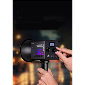 Nuovo Design 60W RGB COB Led luce professionale Audio apparecchiature di illuminazione Video illuminazione continua per l'uscita faretto palmare - Product Image 6