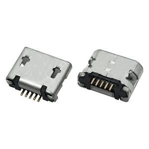 USB Micro 5s b型母插座水平直边电话充电插座插入正面和棒背面5.65毫米 - Product Image 1