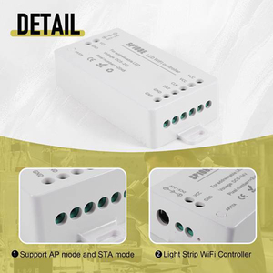 Dc5v 12V 24v SPI DMX пульт дистанционного управления Sp108E RGB светодиодный пиксельный свет WIFI контроллер приложения - Product Image 4