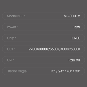 SCON ไฟดาวน์ไลท์ <span class=keywords><strong>Led</strong></span> หมุนได้,หัว Spot Head แบบปรับได้ SC-SDD05ติดพื้นผิวคุณภาพสูง7W อลูมิเนียมมอลล์90 95 1500