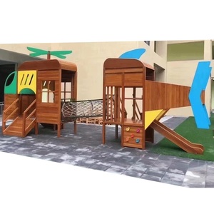 Plastic <strong>Slide</strong> and Wooden Kids Houses Playhouse with Outdoor Playground <strong>Slide</strong> and Climbing Swing Kids Wood Indoor Playground Sl