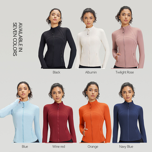 Hafif UV koruma egzersiz ceket Slim Fit uzun kollu üst başparmak delik ile 4 yönlü streç Sunproof tasarım HIIT Yoga UPF50 - Product Image 4