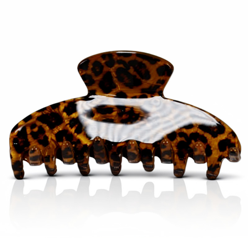 Brown Leopard Print Hair Claw Clip