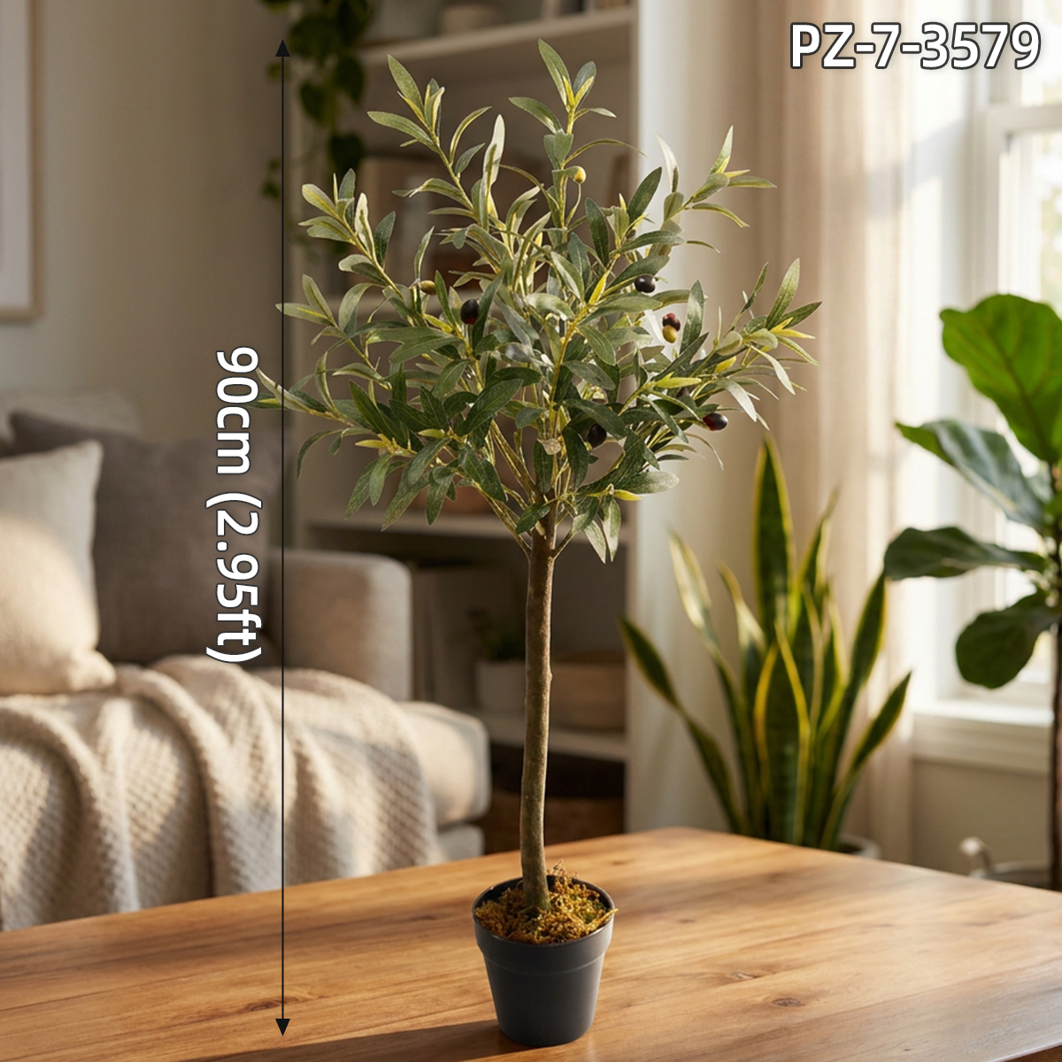90cm Single Trunk Artificial Olive Tree