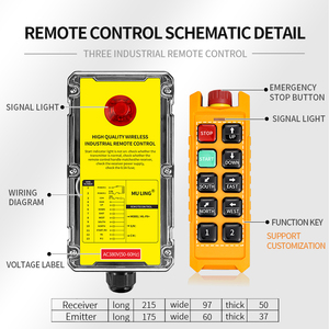 รีโมตอัจฉริยะ ML-P8 + 8ปุ่มกันน้ำกันกระแทก24V 868MHz วัสดุพลาสติกโลหะได้รับการรับรองจาก FCC - Product Image 6