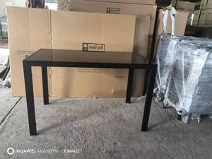 高品质推荐实心餐桌批发价玻璃圆形餐桌和4把椅子套装 - Product Image 3