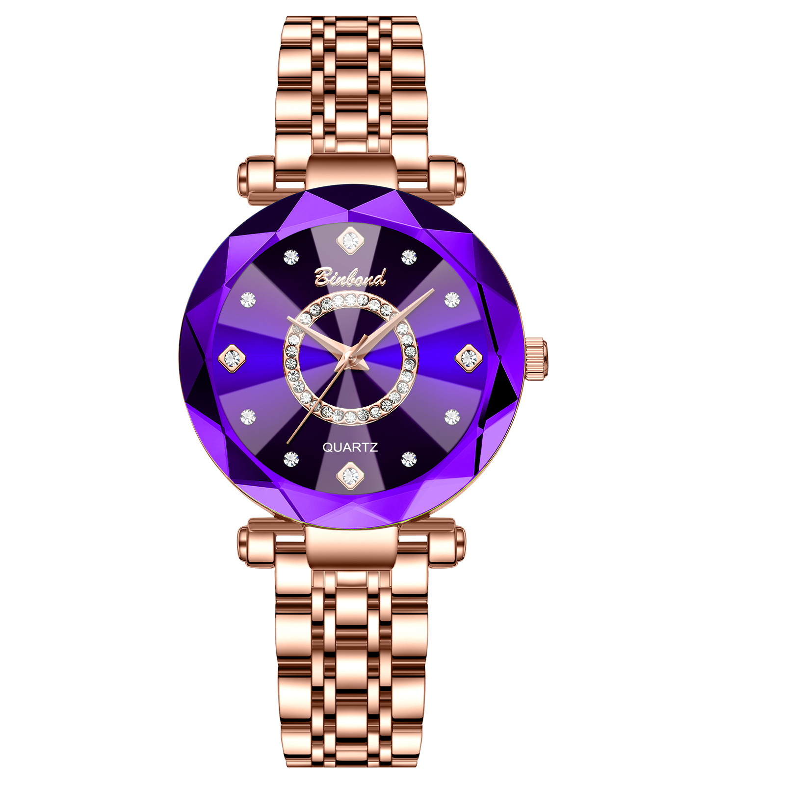 Rose gold-purple glass-purple face