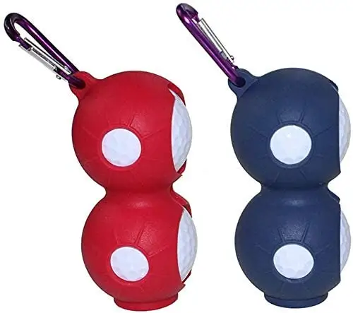 Bán Hàng Nóng Golf Bóng Chủ Tùy Chỉnh In Ấn Xách Tay Silicone Xách Tay Pouch Túi Chủ Giữ Giữ 2 Quả Bóng Trọng Lượng Nhẹ Và Độ Bền Cao