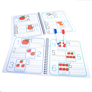 Printing Professional Children Wipe Clean Book with Pen Alphabet and Number Learn to <strong>Write</strong> Wire-O Book - Product Image 2