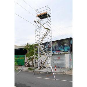 Scaffold Aluminium Mobile <strong>Easy</strong> with Wheels Aluminium <strong>Scaffolding</strong> Set Aluminium Scaffold Tower Ladder - Product Image 5