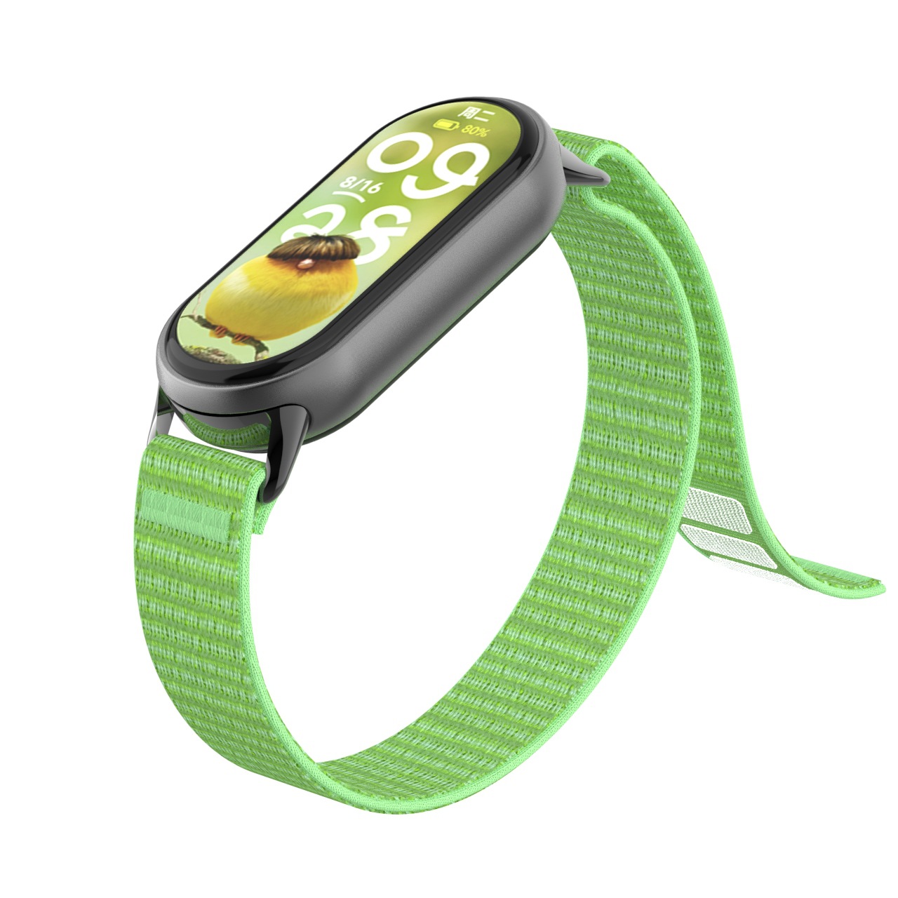 bracelet de montre vert + connecteur noir
