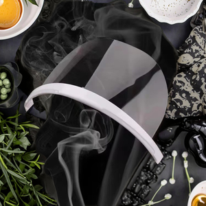 餐饮防雾塑料呼吸器面罩，带耳环扁平图案罩，用于食堂使用 - Product Image 1