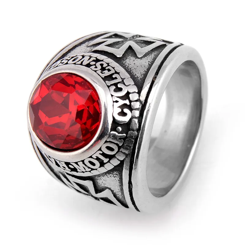 2024 elegante roma croce totem punk anello da uomo intarsiato verde rosso gemma rubino gemme anelli di pietra per regali di festa