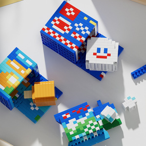 ミニ1:36漫画ブロックアクションフィギュアパズルおもちゃギフトセットABS素材DIYアセンブリモデルアイスクリームアニメミニ人形パックボックス - Product Image 3