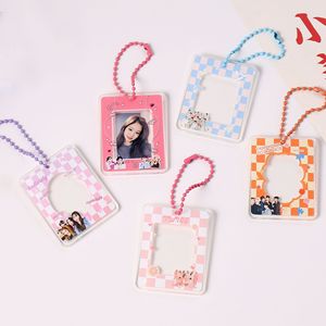 No <strong>Minimum</strong> Acrylic Pc Holders <strong>Customize</strong> Acrylic Photo Card Holder <strong>Keychains</strong> with Ball Chain - Product Image 2