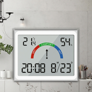 Compatto digitale LCD sveglia Display di temperatura Multi-funzione sottile parete-appesa elettronica analogico-digitale orologi LED