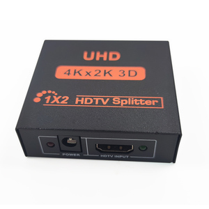 1x2 HDMI Splitter 1 en 2 Out HDMI Splitter Audio Video Distributor Box Soporte 3D y 4K HDMI Splitter Converter