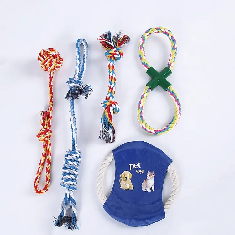 Puppy Dog Durable Chew Play Toy Teething Set Pet Cotton Dog Chew Rope Toys Bulk