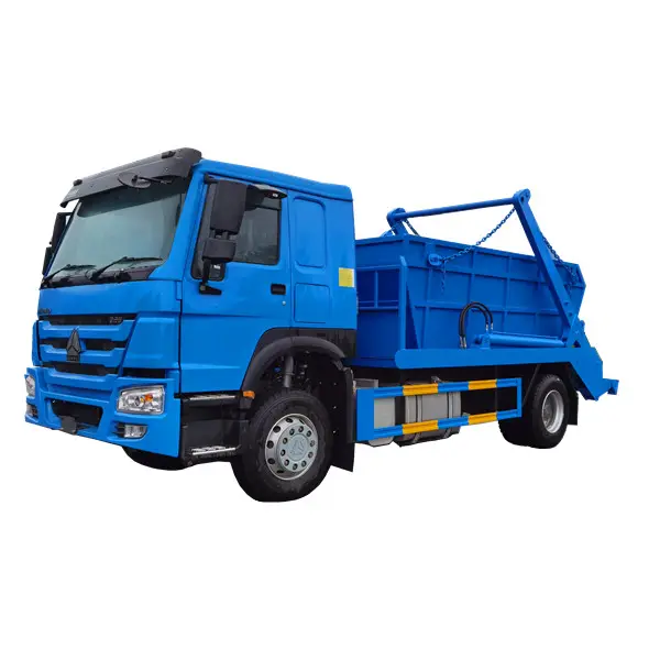 Camion à ordures de bras d'oscillation du camion 9-10cbm de chargeur de saut de HOWO 6 roues 10 tonnes à vendre