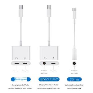 Type-c Digital <strong>Audio</strong> to 3.5mm <strong>Adapter</strong> <strong>2</strong>-in-<strong>1</strong> Call Fast Charging Headset Fully Compatible with Pro <strong>Adapter</strong> Cable - Product Image 2