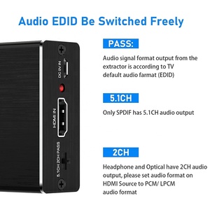 高质量4Kx2K HDMI音频提取器至HDMI 2CH 5.1ch光学音频<span class=keywords><strong>Spdif</strong></span>至link提取器HDMI转换器
