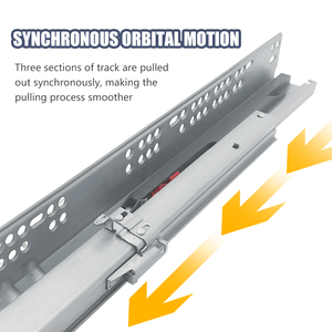 Soft Fechar extensão completa gaveta <span class=keywords><strong>Slides</strong></span> Oculto <span class=keywords><strong>Mount</strong></span> guias canal telescópico para Oficina Quarto exterior - Product Image 2
