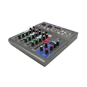 Mezclador de audio y vídeo de 4 canales de venta directa de fábrica MR04DSP con dientes azules/16 efectos DSP/MP3/2 salidas AUX - Product Image 5