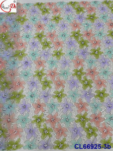 Durable Polyester <strong>Net</strong> Lace <strong>Fabric</strong> with <strong>Mesh</strong> Sequin Beading Embroidery French Wedding Bridal Customization <strong>Plain</strong> Style Accessory - Product Image 4