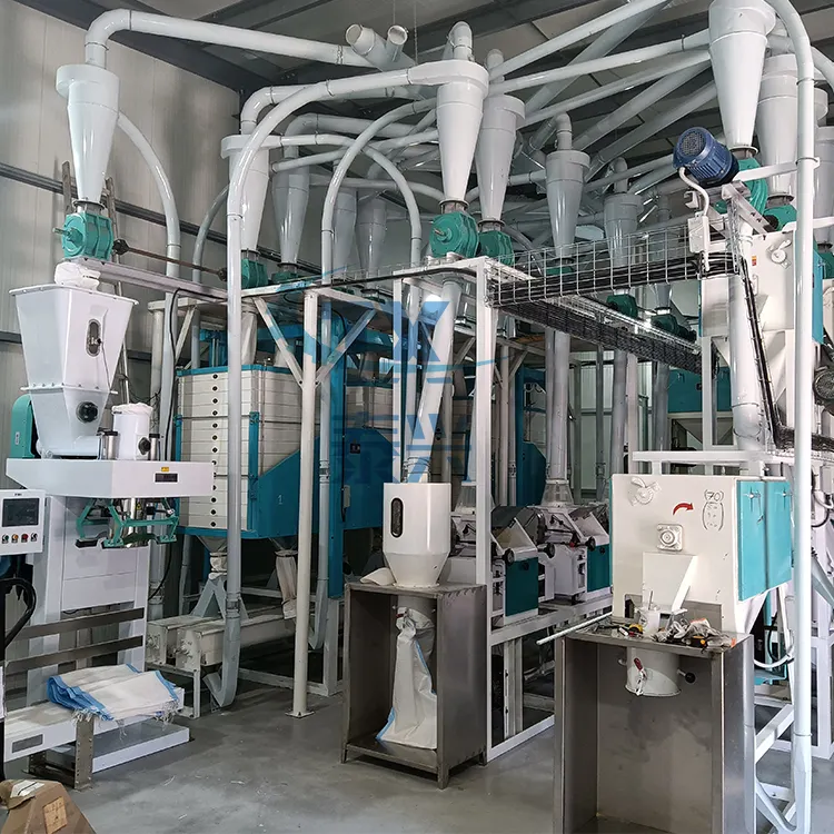 Máquina trituradora de trigo 30TPD, equipo de procesamiento de plantas