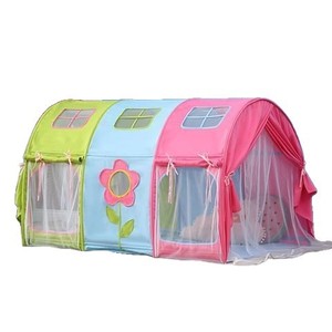 Children's Indoor Castle Tent Playhouse Princess Bed <strong>Small</strong> House with Mosquito <strong>Net</strong> Bed Separation Toy for Boys Girls Use at Home