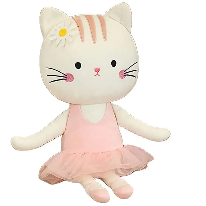 Bonecas de pelúcia gato com gatos, brinquedos de pelúcia, para balé, presentes importantes para meninas