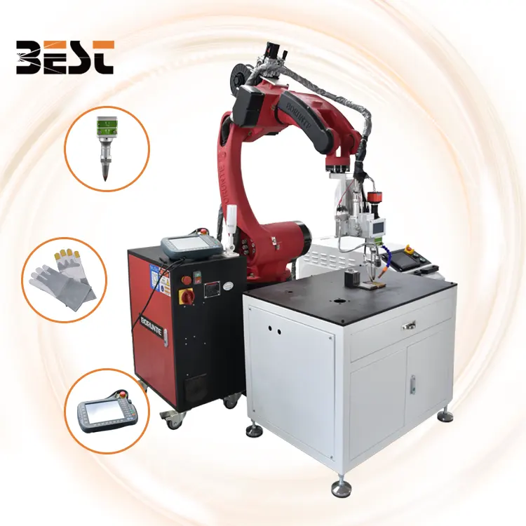 MEJOR máquina de soldadura de plataforma Máquina de soldadura láser automática de 4 ejes Sistema de soldadura CNC con soldador rotativo