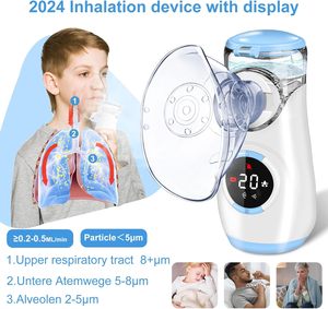 Mesin Nebulizador Inhalator jaring pintar, mesin <span class=keywords><strong>Nebulizer</strong></span> Digital portabel untuk dewasa dan anak-anak - Product Image 2