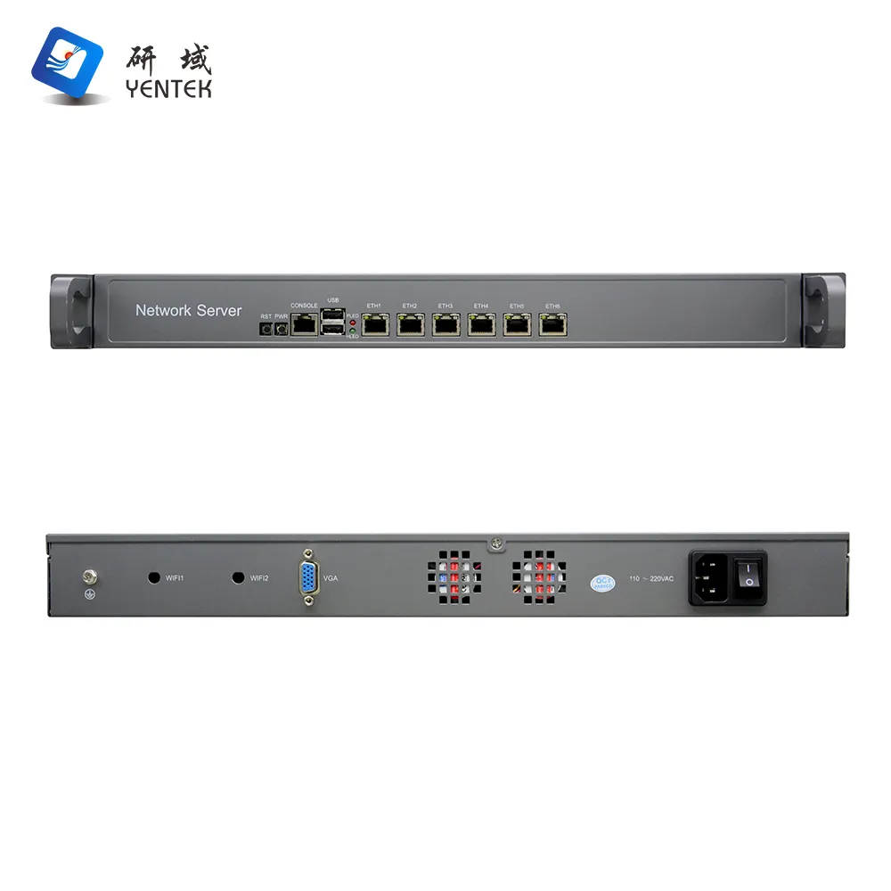 OEM ODM Firewall pc intel J1900/J4125 6* RJ45 Gigabit LAN Port 1U caso aparelho de rede roteador software rack montagem servidor PC