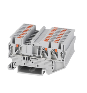 PT2.5-TW Twin Conductor Push in <strong>Terminal</strong> Wire Connector 2.5mm TWIN Combined Din Rail <strong>Spring</strong> Push-in Din Rail <strong>Terminal</strong> <strong>Block</strong> - Product Image 1