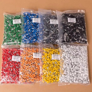 1000ピース/バッグE0506 AWG22/0.5mm2ワイヤ圧着コネクタ絶縁フェルールピンコードエンド端子 - Product Image 3