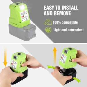 Ryobi14.4-18Vリチウム電池アダプター用ポータブルLEDライトバッテリーアダプターRyobiUSB充電器アダプター用LEDライト充電器 - Product Image 3