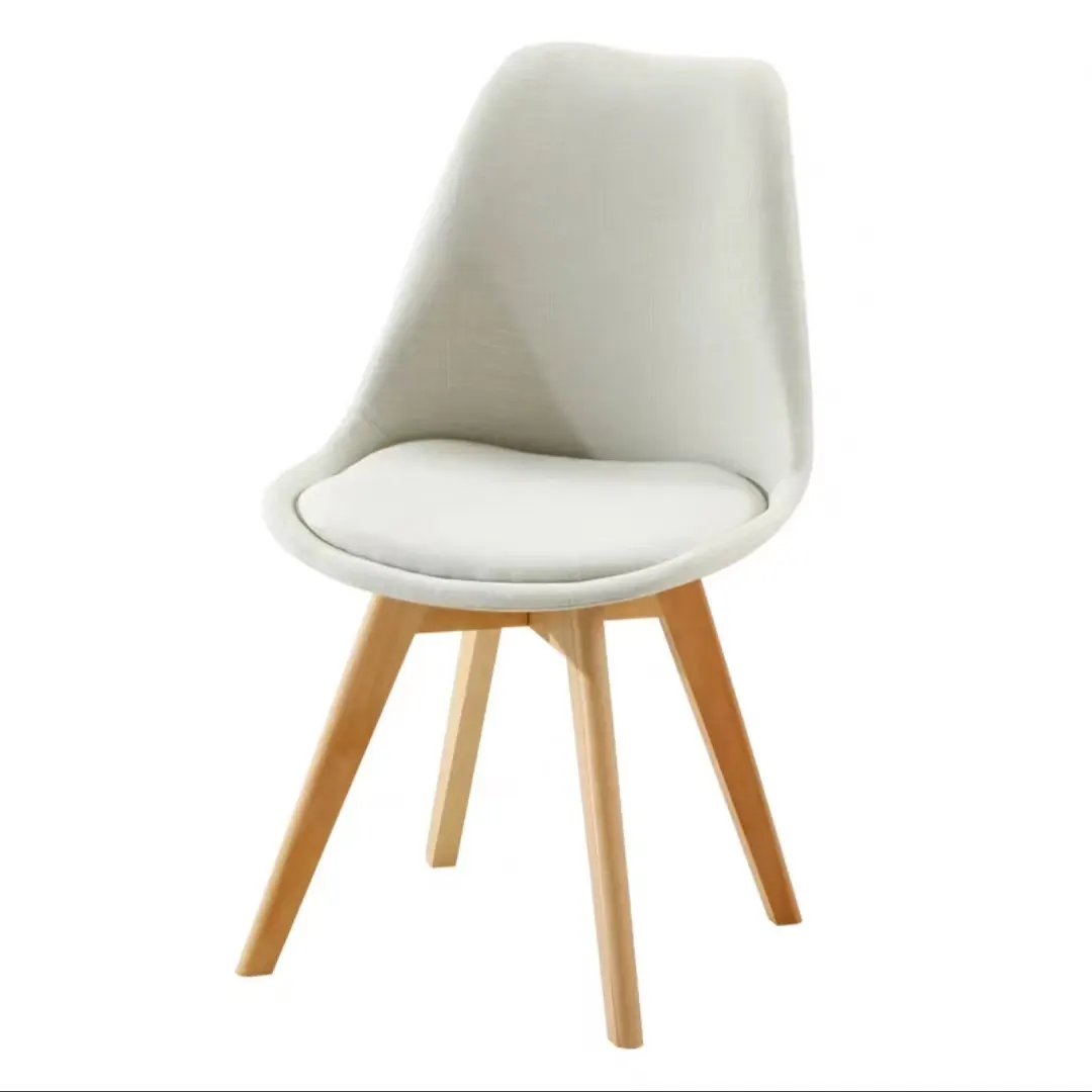 Kostenlose Probe moderne Wohn möbel Design Kunststoff New Wood Style Gross Tulpe Holzbeine Stuhl Großhandel Günstige Esszimmers tühle