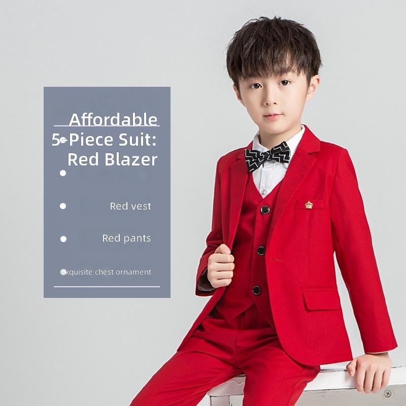 Set rosso da cinque pezzi