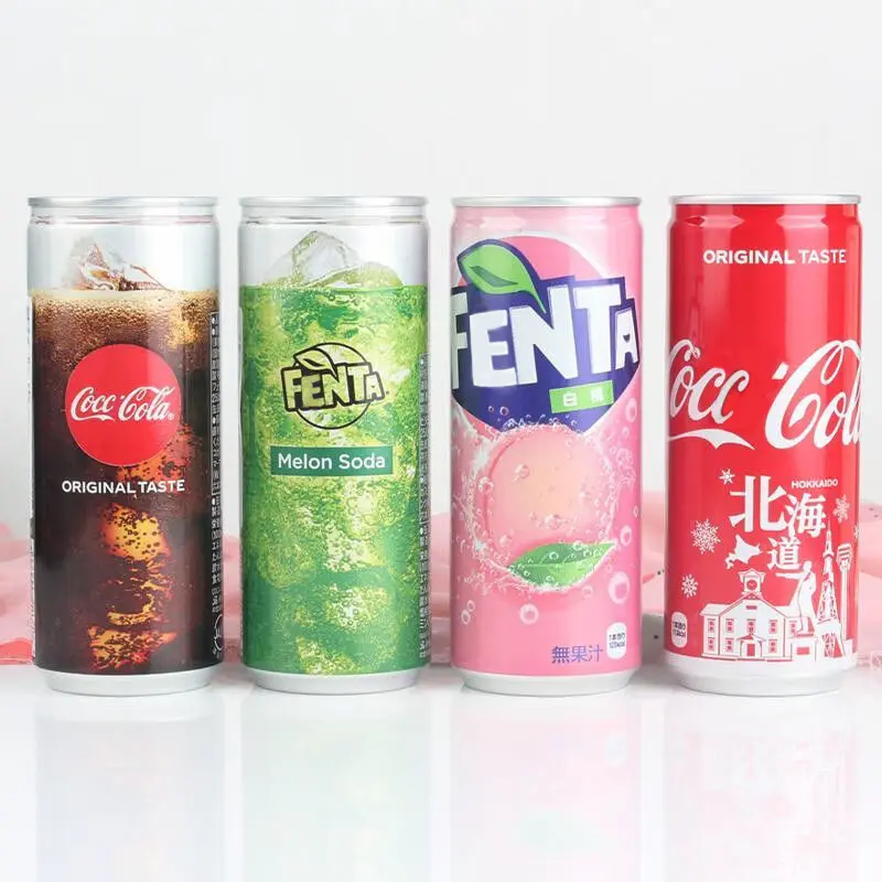 Venta al por mayor Japón importa Original Coca Fantaa Refrescos Edición Colección Todos los sabores Carbonatadas Cola clásica Bebidas exóticas
