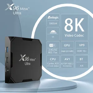 Fabrika fiyat S905X4 X96 Max + Ultra akıllı Tv kutusu 4G 32G çift Wifi Set Top Tv kutusu - Product Image 3