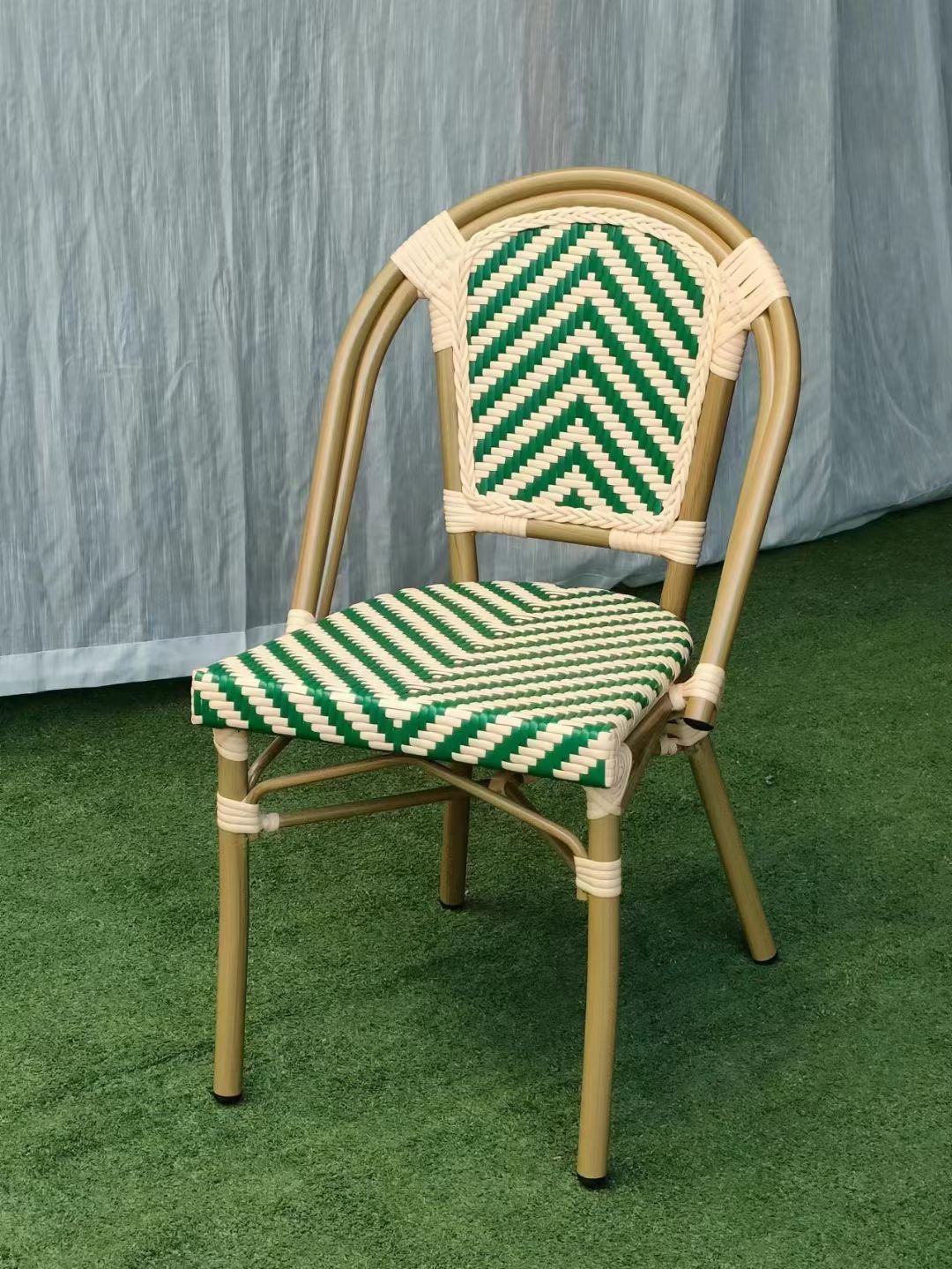 05_Estilo 3 Patrón de Bambú Color: Ratán Trenzado Blanco + Verde