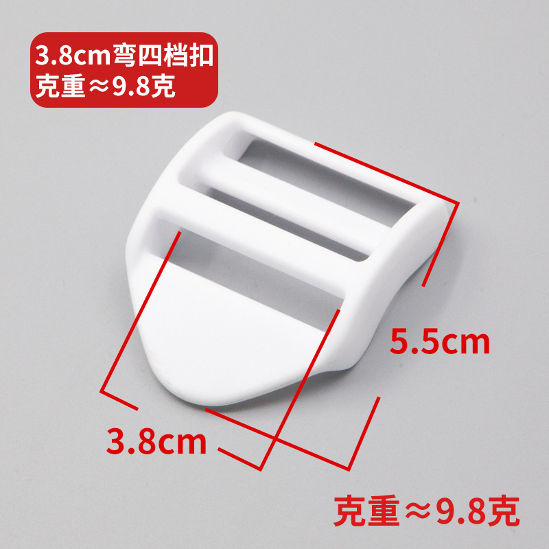 Diámetro interior blanco de 3.8cm, curvo, de cuatro velocidades.