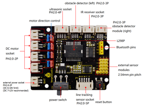 Keyes tudio L298P Schnell anschlüsse Motor Drive Shield V2 Erweiterungs karte für Arduino Robot - Product Image 5