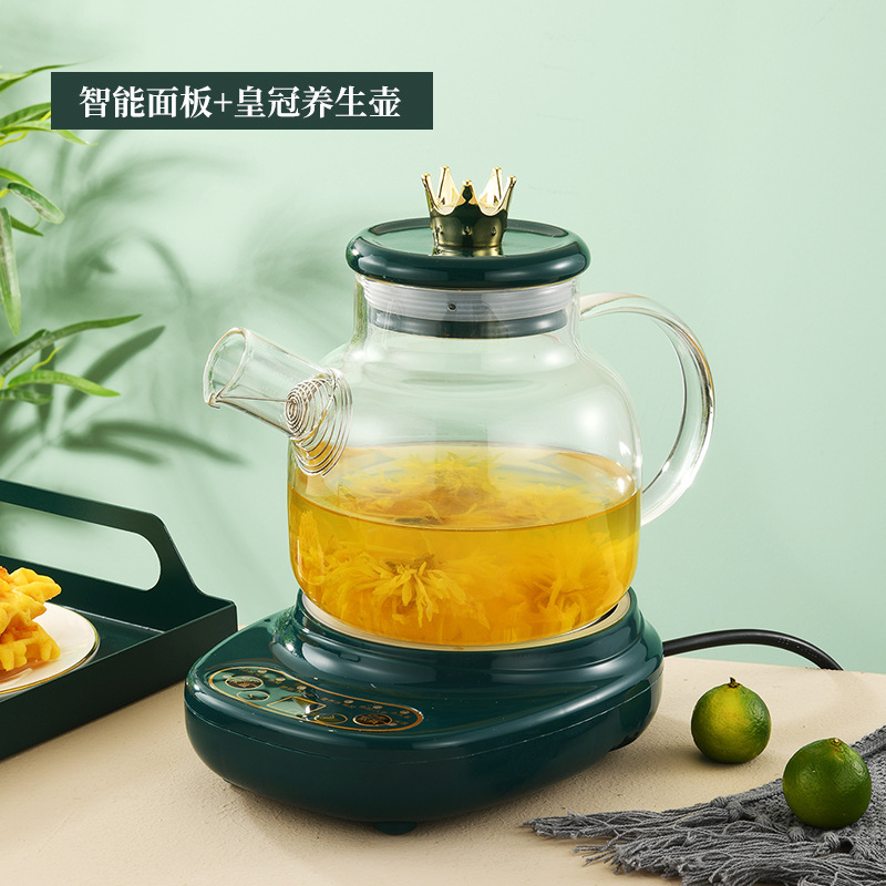 1.2L Green Base Glass Jar with Crown Bead Lid (Standard Packaging)