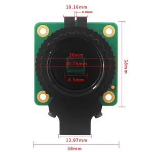 Modulo fotocamera Raspberry Pi HQ 12.3 Megapixel Sony IMX477 sensore con messa a fuoco posteriore regolabile 6mm CS / 16mm C-mount per 4B/3B + - Product Image 6
