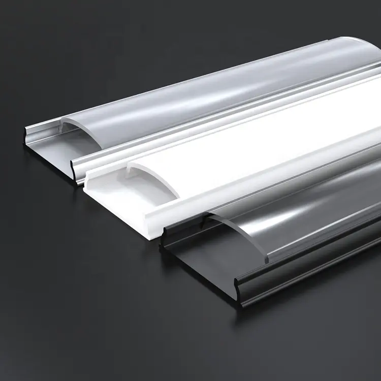 Con la Vía Láctea cubierta prismático de alta presión conexión U forma Led de aluminio de canal Sistema de cubierta de plástico/